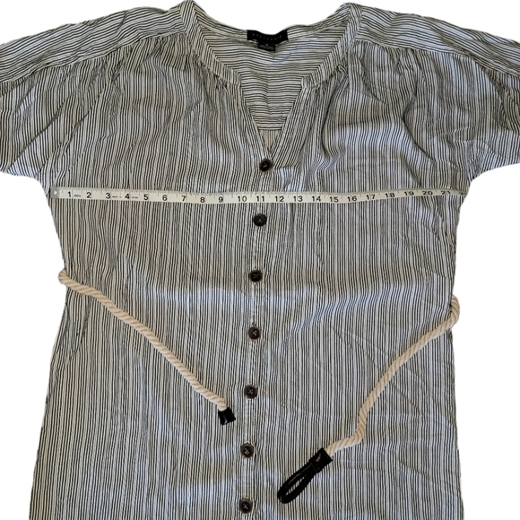 Sanctuary Striped Black and White Button Down Ellis Shirt Dress, Size M - Picture 12 of 12